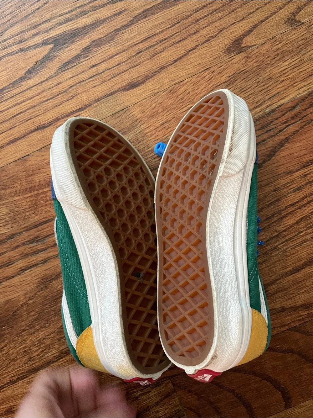 Vans Kids Low-Top Sneakers in Blue, Green & Yellow